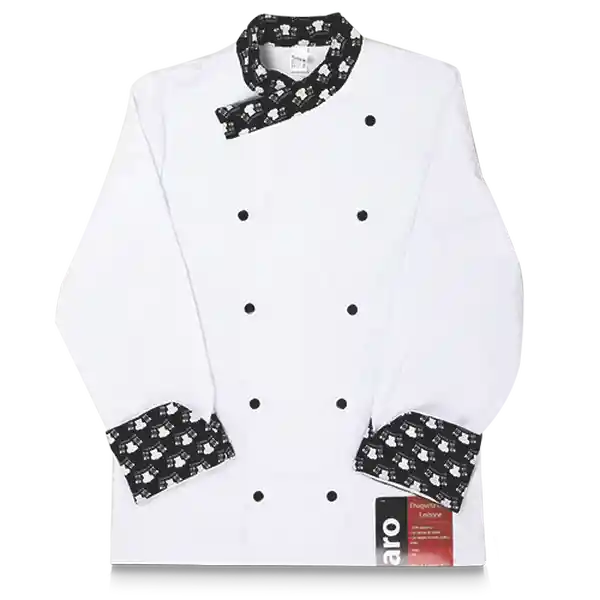 Chaqueta Aro Chef En Tela Gabardina Con Broches Talla S