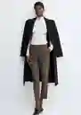 Pantalón Warm Gris Talla 38 Mujer Mango