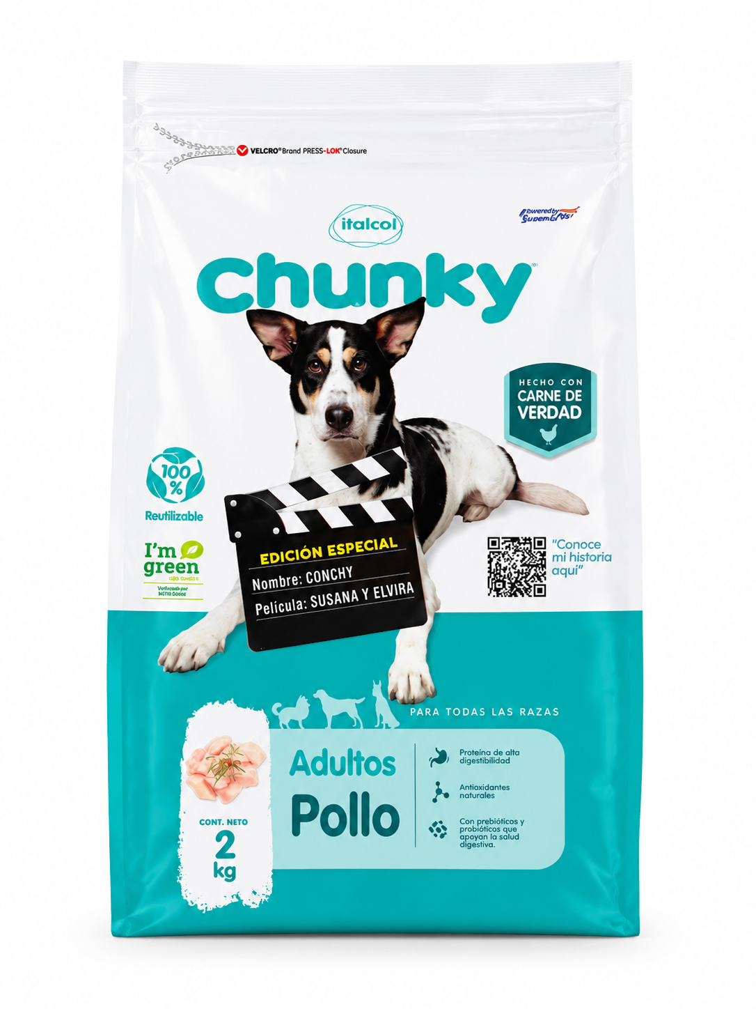 Chunky Alimento para Perro Adulto Sabor a Pollo 2 kg