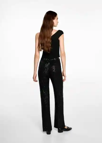 Pantalón Sequinp Negro Talla 22 Teen Niñas Mango