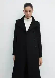 Abrigo Sirenita Negro Talla 26 Mujer Mango