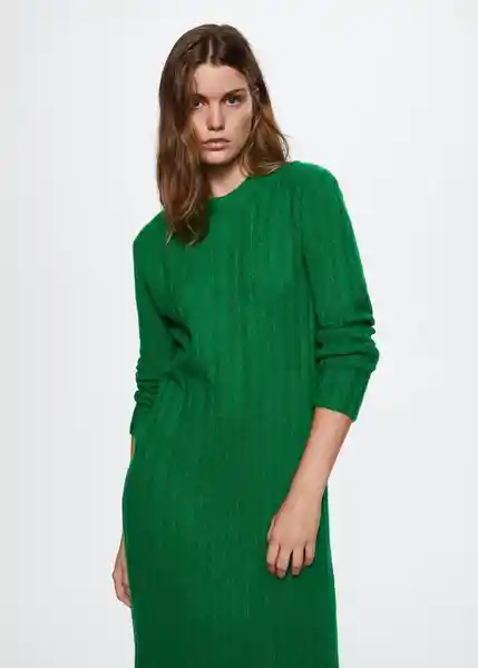 Vestido Canaly Verde Talla 24 Mujer Mango