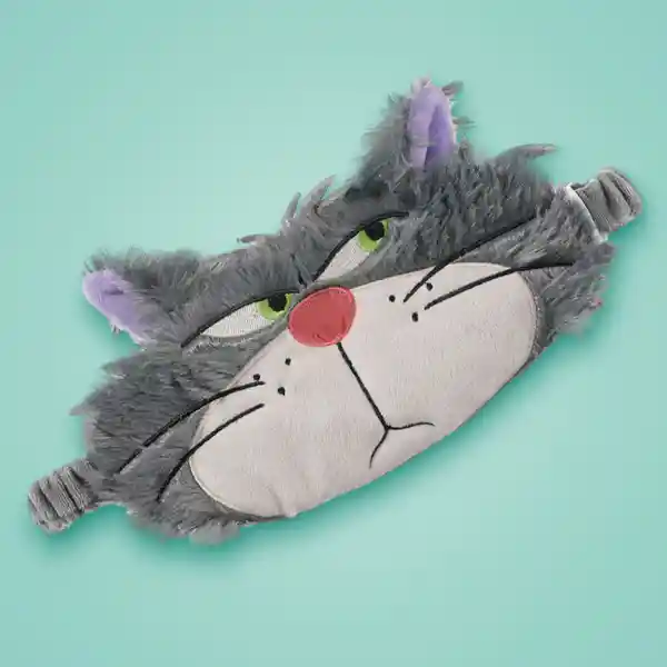 Antifaz Para Dormir Disney Cat Lucifer Peluche Gris Miniso