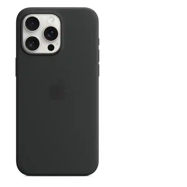 Apple Funda de Silicona Con Magsafe Para iPhone 15 Pro Max Negro