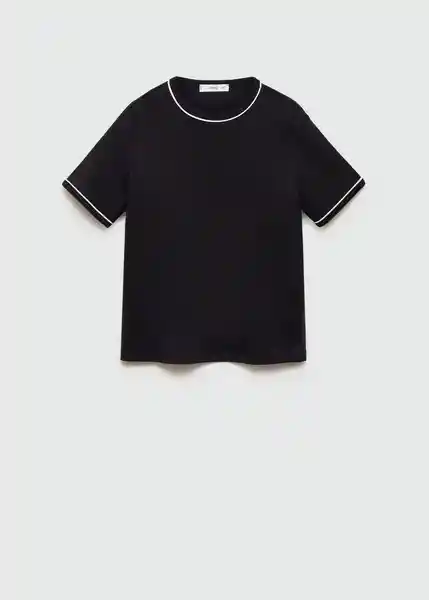 Camiseta Ritac Negro Talla XL Mujer Mango