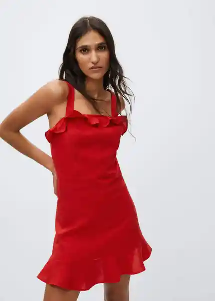 Vestido Gusi Rojo Talla S Mujer Mango