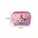 Cosmetiquera Metalizada Las Chicas Superpoderosas Rosa Miniso