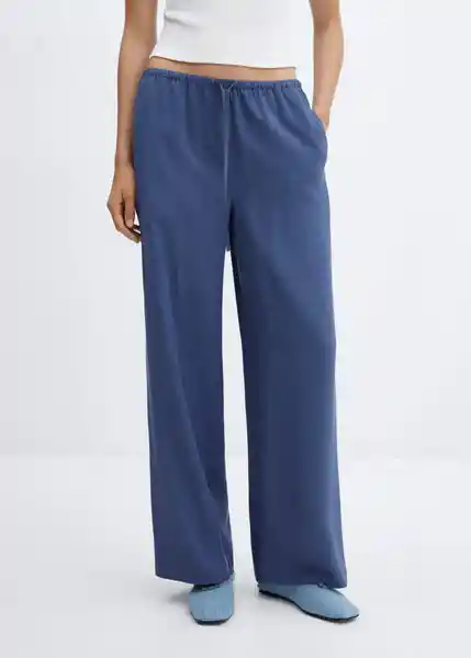 Pantalón Lisa-W Navy Talla S Mujer Mango