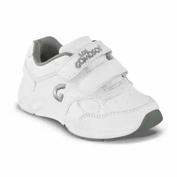 Los Gomosos Tenis Gomyschool New Unisex  Blanco y Gris Talla 26