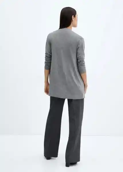 Cárdigan Alma Gris Medio Vigoré Talla M Mujer Mango