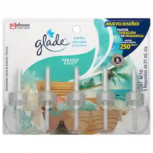 Glade Aromatizante Líquido de Ambiente Paraíso Azul