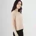 Suéter Cuello Redondo Manga Larga Café Talla S 725347