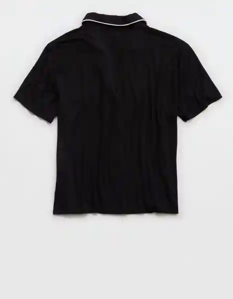 Camisa de Pijama Aerie Negro Talla MEDIUM 1416073 American Eagle