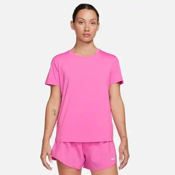 Nike Camiseta One Classic Top Rosado Para Mujer Talla L