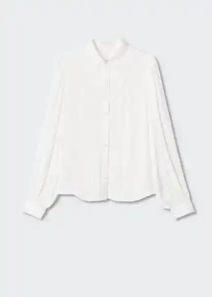 Blusa Sophy Offwhite Talla 24 Mujer Mango