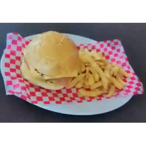 Hamburguesa de Carne + Papas Fritas