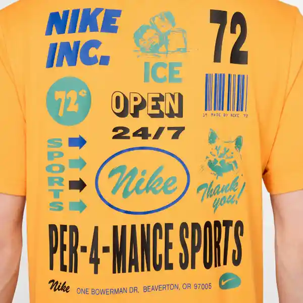 Nike Camiseta M Df Tee 3mo Gfx Para Hombre Amarillo Talla M