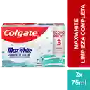 Crema Dental Colgate Max White Complete Clean 75 mL x 3 Und