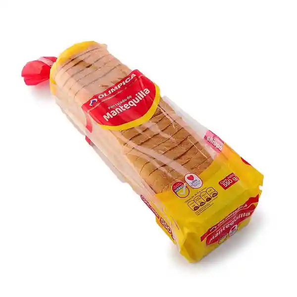 Olimpica Pan Tajado Mantequilla
