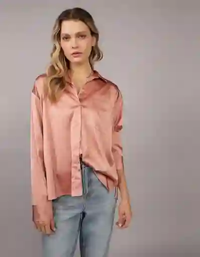 Camisa Mujer Rosa Talla MEDIUM 5952615 American Eagle