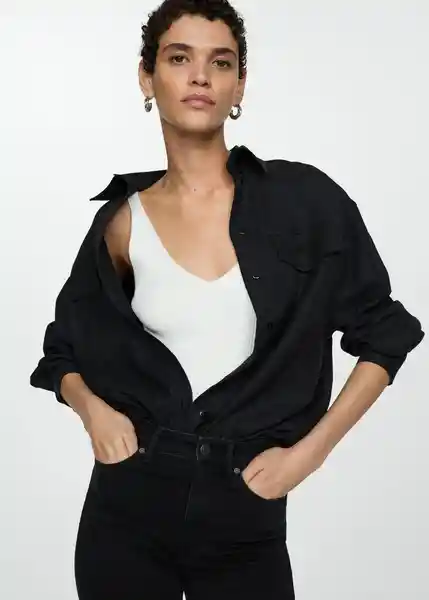 Jean Carla Tejano Negro Talla 38 Mujer Mango