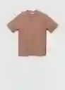 Camiseta Roland Rosa Palo Talla L Hombre Mango