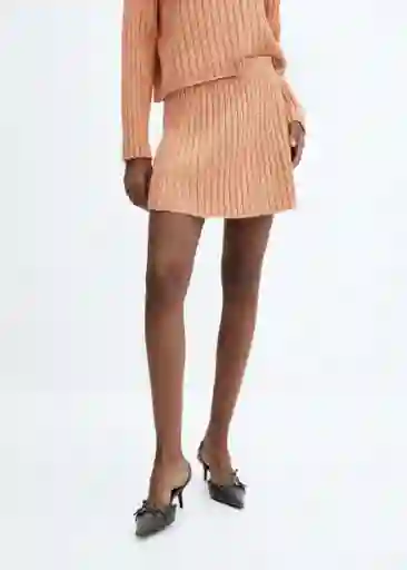 Falda Phill Peach Talla M Mujer Mango