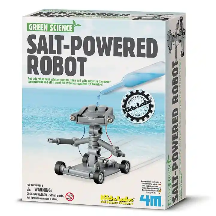 4M Juguete Green Science Salt Powered Robot