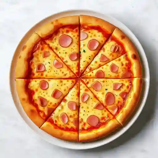 Pizza Jamón y Queso Familiar con Borde