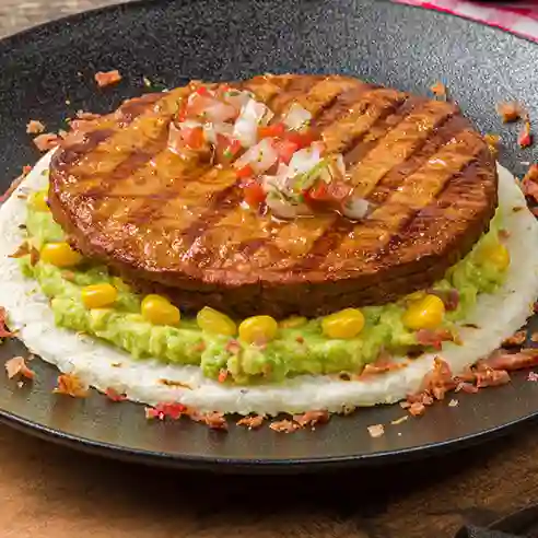 Arepa con Carne Burguer