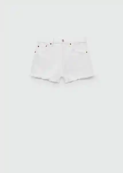 Short Elena Blanco Talla 40 Mujer Mango