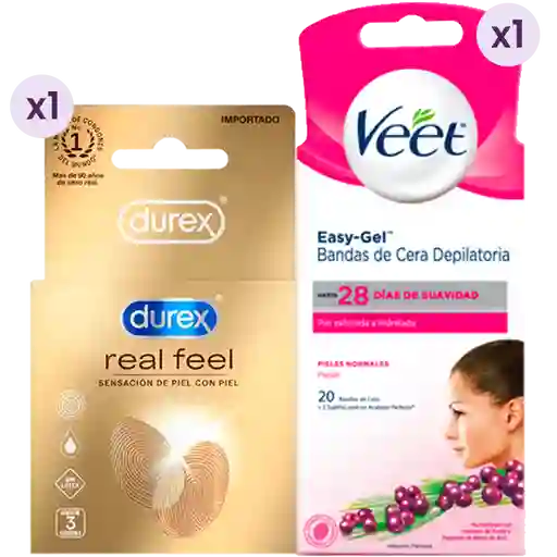 Combo Veet Facial + Durex Real Feel