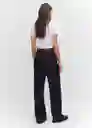 Pantalón Maketa Navy Talla 46 Mujer Mango