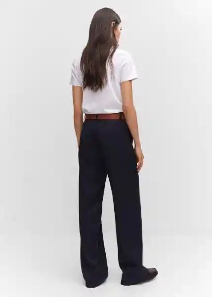 Pantalón Maketa Navy Talla 46 Mujer Mango