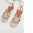 Sandalias Nudito Camel Talla 35 Mujer Mango