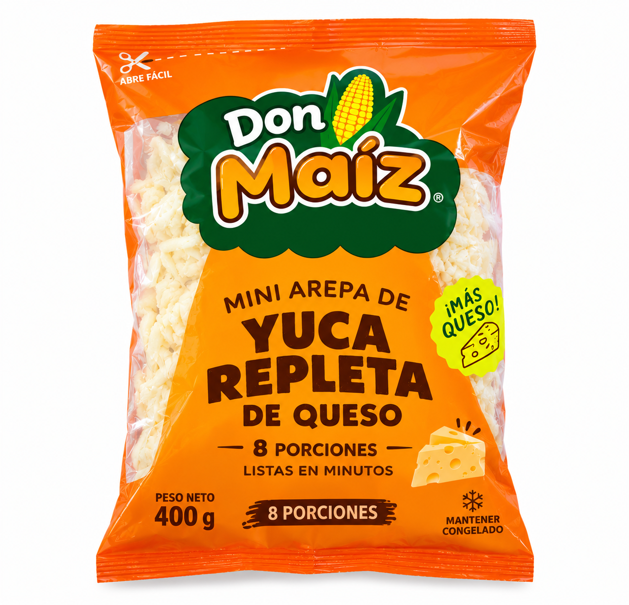 Don Maíz Arepa Mini de Yuca Repleta de Queso 400 g