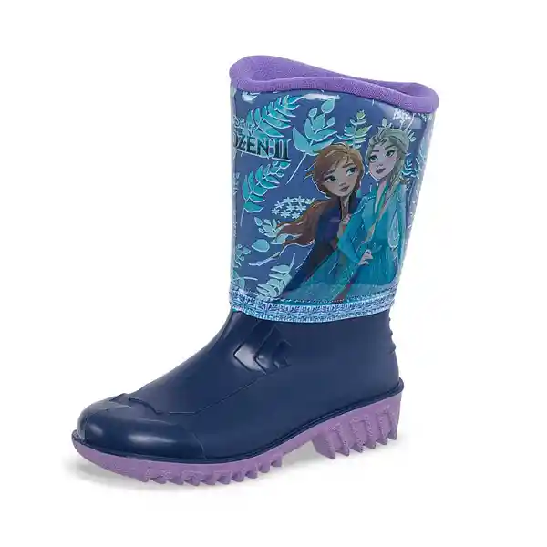 Disney Botas de Lluvia Frozen Suleima Niña Azul Lila Talla 25