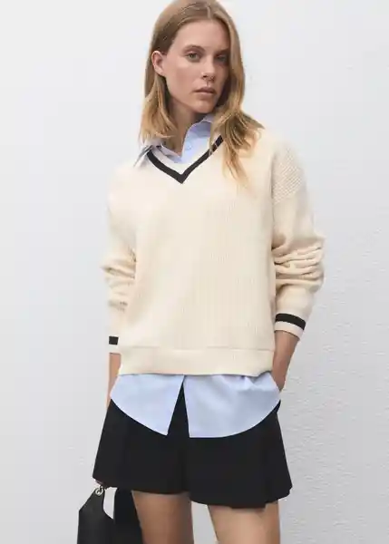 Jersey Chiara Beige Talla XS Mujer Mango