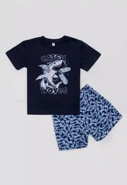 Pijama de Color Azul Talla 8 Bronzini