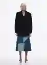 Abrigo Flipper Navy Talla M Mujer Mango