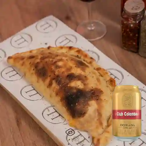 Combo Calzone de Peperoni + Club col. Dorada Lta 330ml