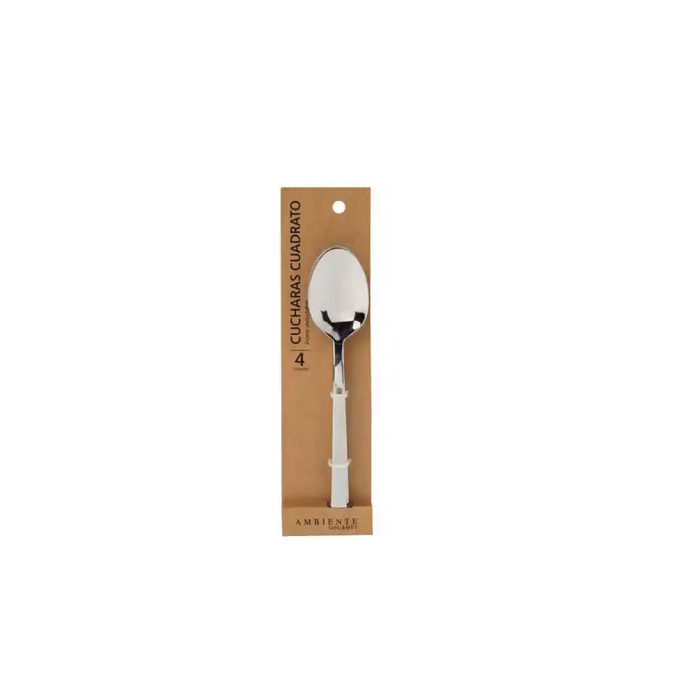 Ambiente Gourmet Cucharas Cuadrato Set X 4 Marca Exclusi 4 U