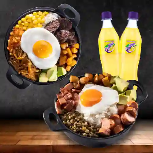 2 Cazuelas a Elección +2 Bebida Quatro