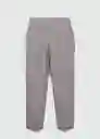 Pantalón Borevi Gris Talla 34 Mujer Mango