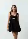 Vestido Ofelia Mujer Negro Puro Ultra Oscuro T S 472G357 Naf Naf