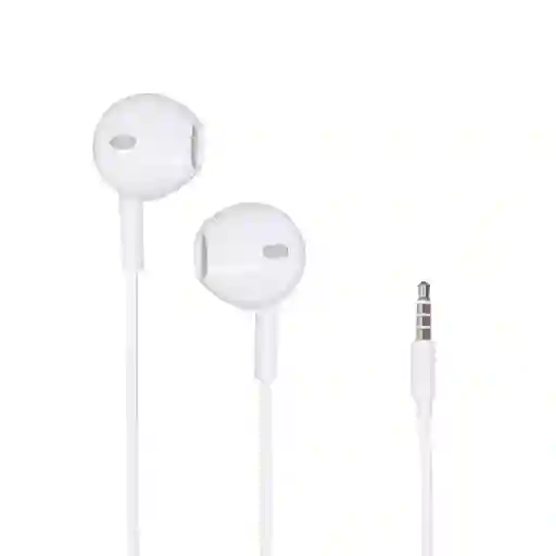 Miniso Audífonos de Cable de Moda Blanco 1.2 m E156
