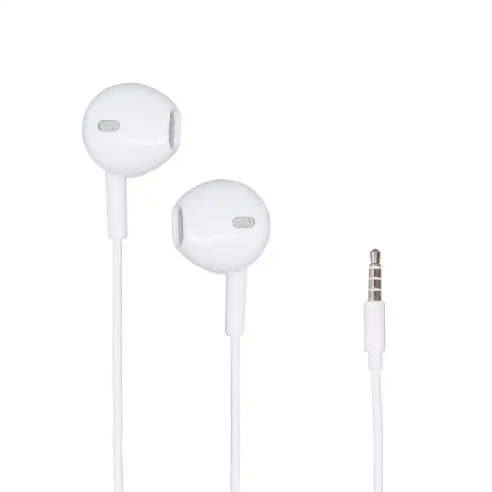 Miniso Audífonos de Cable de Moda Blanco 1.2 m E156