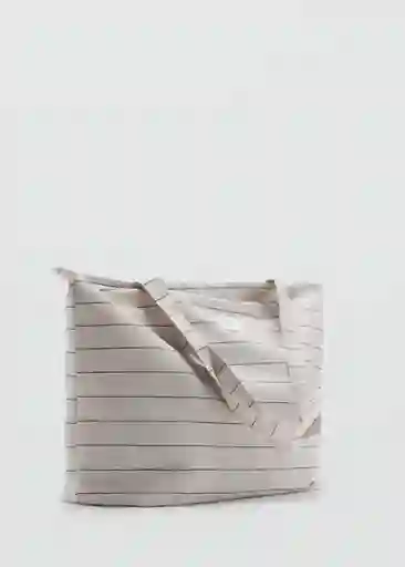 Bolso G Rebag3 Crudo Talla 99 Mujer Mango