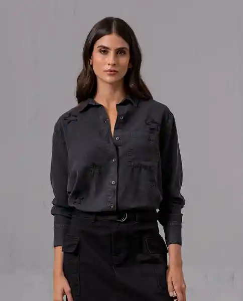 Camisa Mujer Negro Sombrio Ultraoscuro Talla M 93237 Rifle