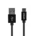 Cable de Datos de Aluminio Trenzado Tipo C 3A Negro Miniso